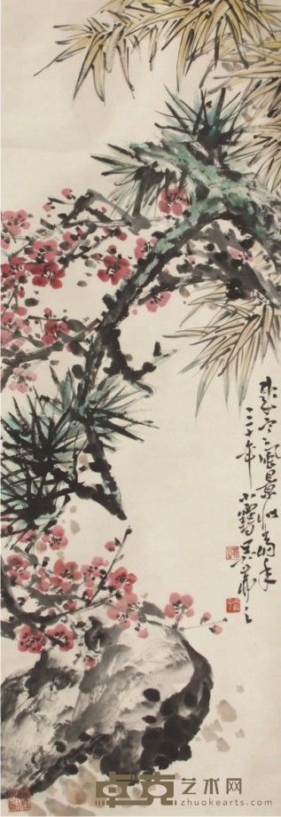 吴茀之花卉立轴 136×48