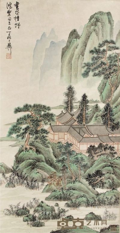 谢稚柳山水立轴 94×48