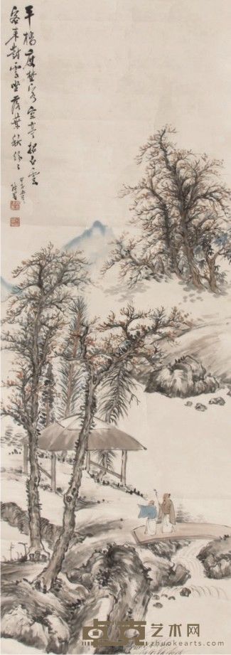 袁培基山水立轴 135×47