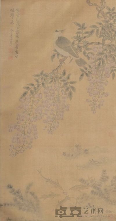 恽寿平花鸟镜片 88×45
