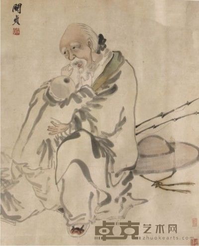 闵贞人物立轴 78×46