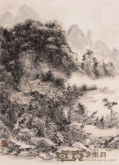 黄宾虹山水立轴 46×34