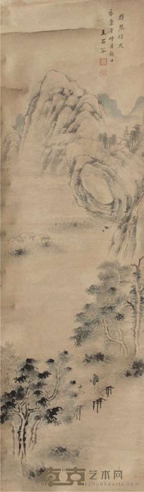 王石谷山水立轴 138×40