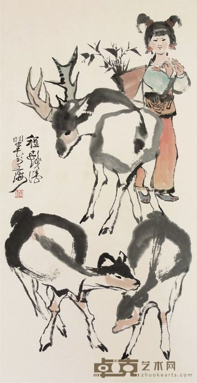 程十发人物立轴 136×69