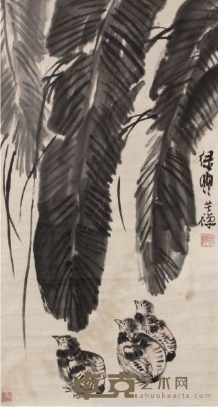李苦禅花鸟立轴 88×48