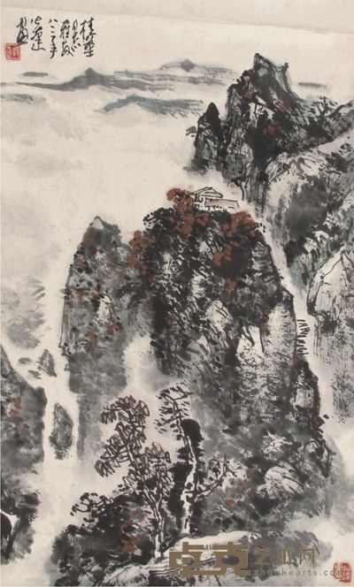 郭公达山水立轴 66×44