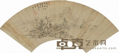 岱岩山水扇面 