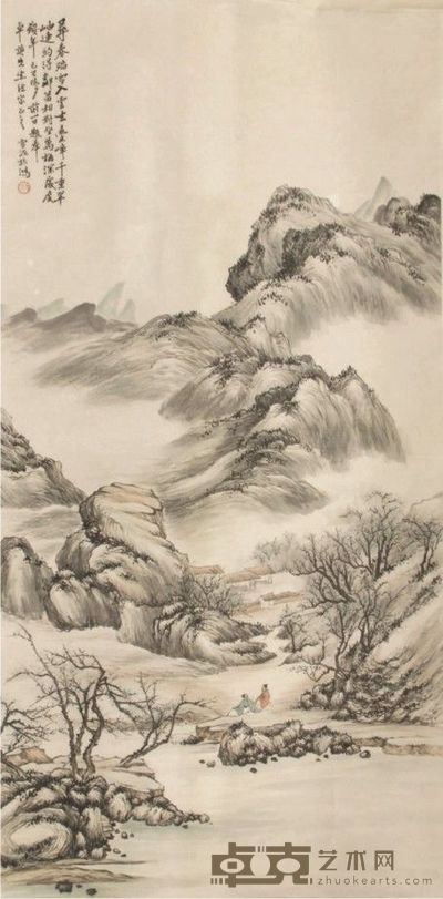 孙雪泥山水立轴 135×68