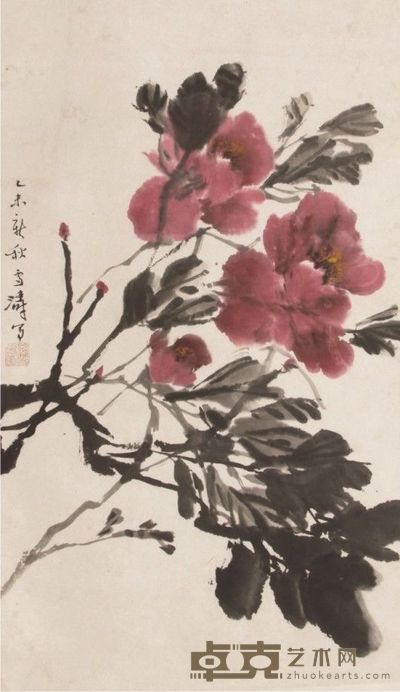 王雪涛花卉立轴 68×41