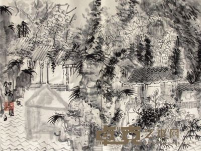 何加林山水镜片 30×41