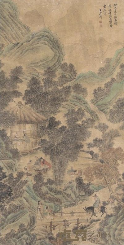 王原祁山水立轴 122×62