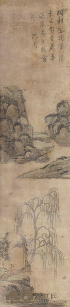 沈周山水立轴 130×29