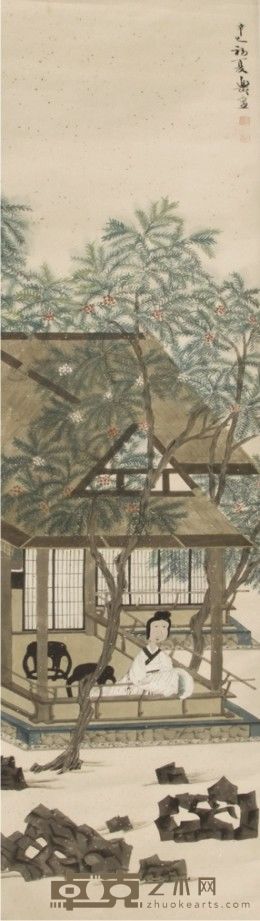 徐乐乐人物立轴 130×32