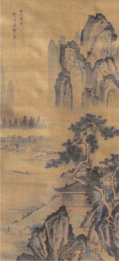 袁耀山水立轴 94×42