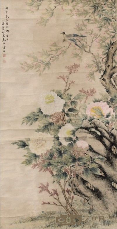翁小海花卉立轴 125×65