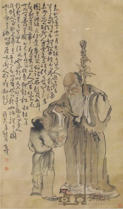 黄慎人物立轴 160×93