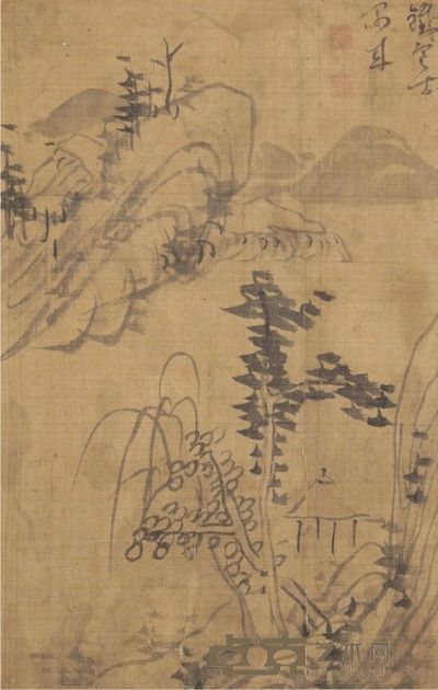 杨晋山水立轴 135×59