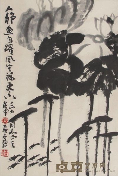 崔子范花卉立轴 69×46