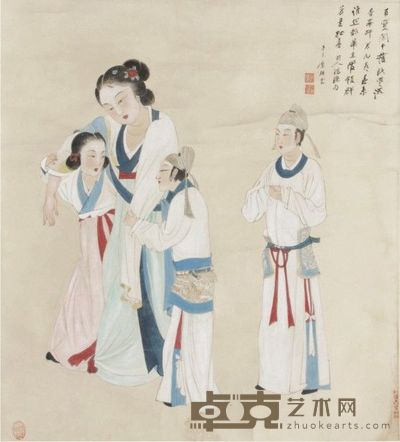 糜耕云人物立轴 75×67