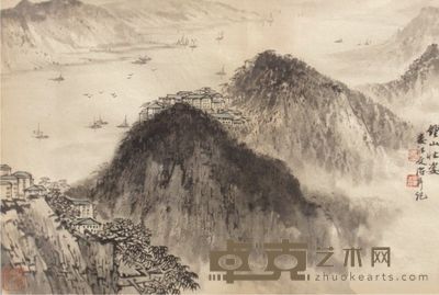 宋文治山水镜框 26×39