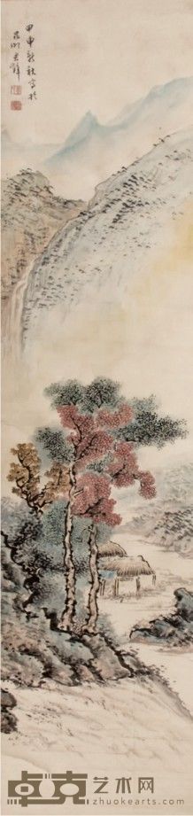 黄君璧山水立轴 83×29