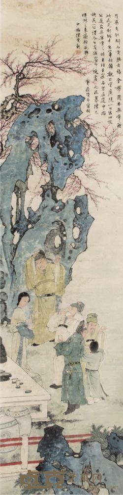 陈少梅人物立轴 160×41