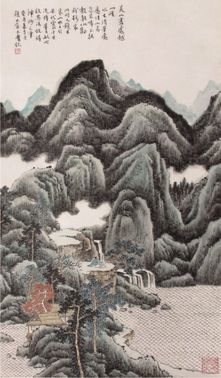 宋玉麟山水立轴