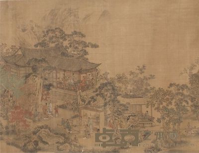 无款绢本人物镜片 62×41