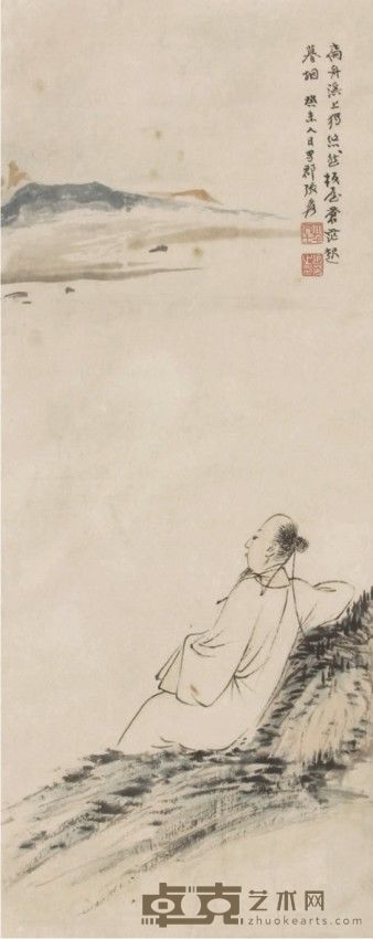 张大千人物立轴 62×45