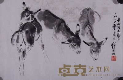 刘继卣 1974年作 驴 镜心 37×57cm