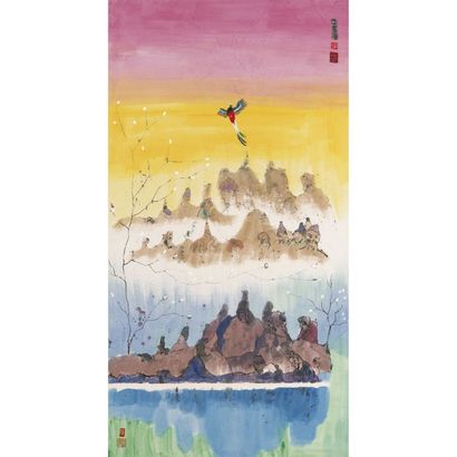 陈福善 1979年作 飞行的鸟