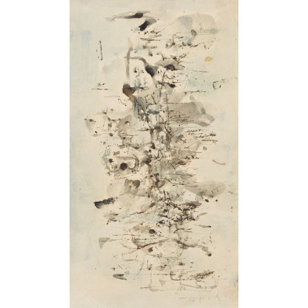 赵无极 1958年作 AQUARELLE 1958