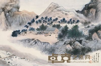 胡佩衡 1955年作 北京西山小景 镜心 44×68cm