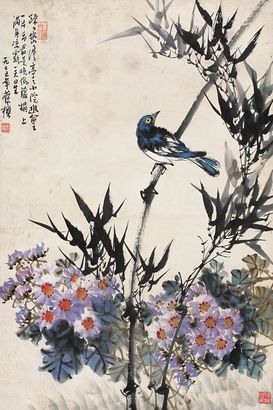 苏葆祯 1975年作 花鸟 立轴