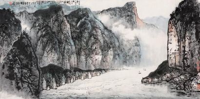 黄纯尧 1990年作 三峡 横幅