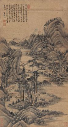 王原祁 秋江叠峦 立轴