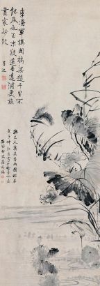 蒋廷锡 1720年作 藕花香雨图 立轴