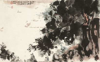 傅抱石 北培纪游 立轴
