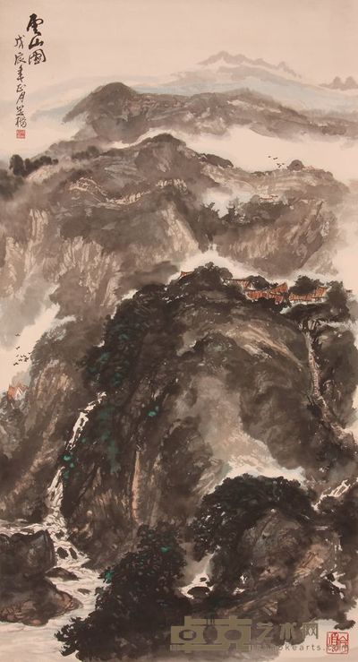 《山水》立轴 151×83 cm