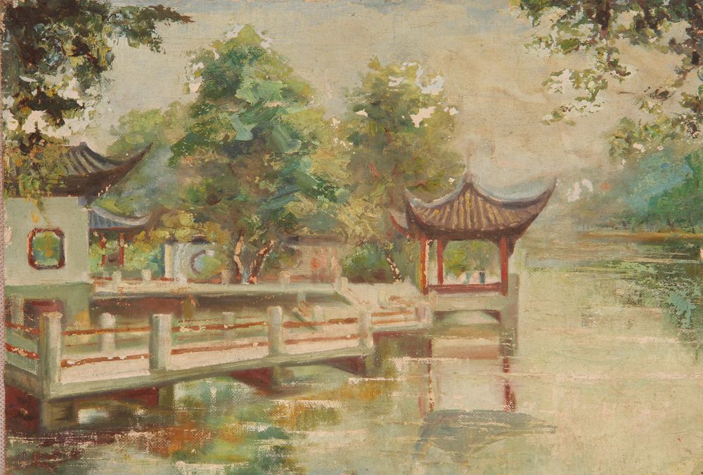 《风景》油画38.9×26.8  cm