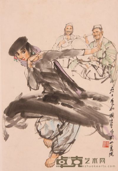《人物》立轴 68× 46 cm