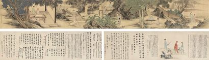 袁枚 尤诏 汪恭 1796年作 随园湖楼请业图 手卷