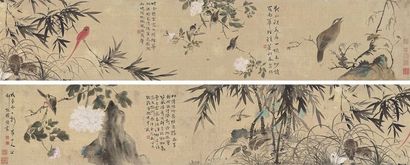 华嵒 1748年作 花鸟 手卷