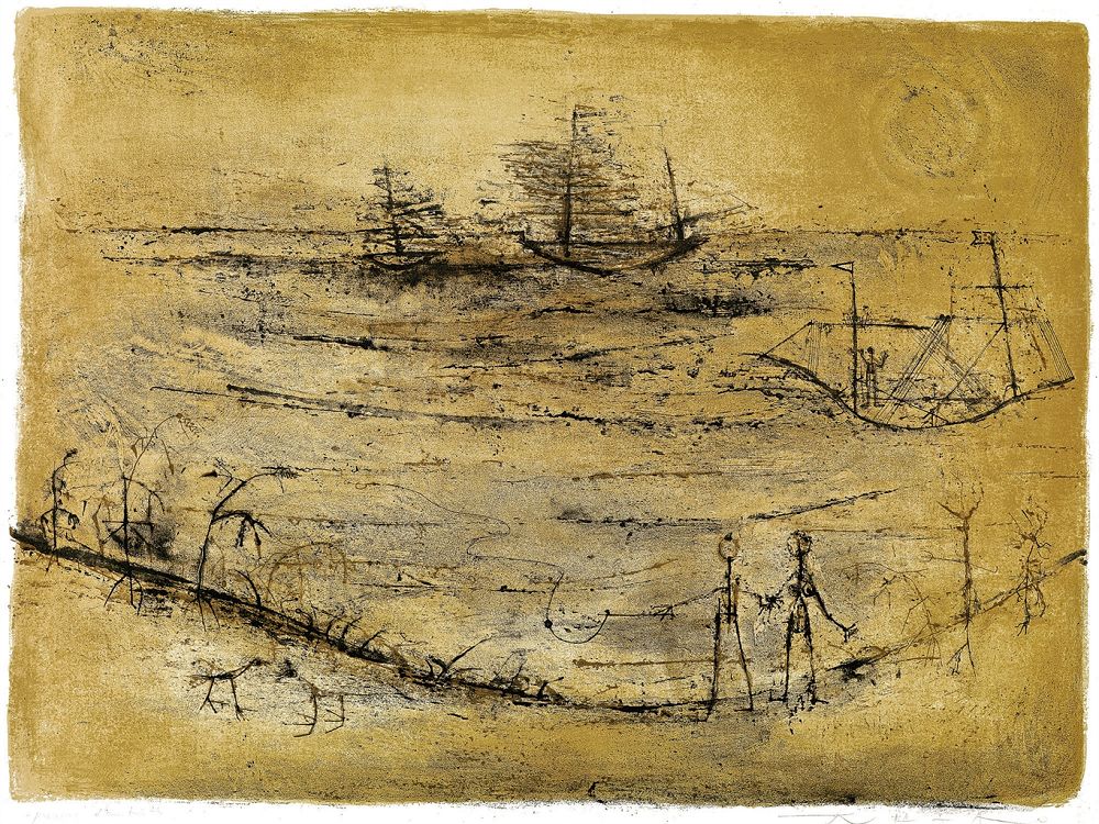 赵无极 1952年作 海景38.1×53cm