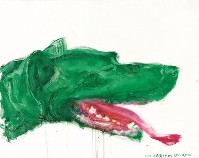 周春芽 2004年作 绿狗