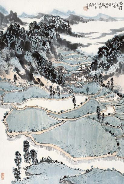 宋玉麟 戊辰（1988年）作 苗岭一景 立轴