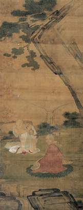 崔子忠 罗汉像 镜心