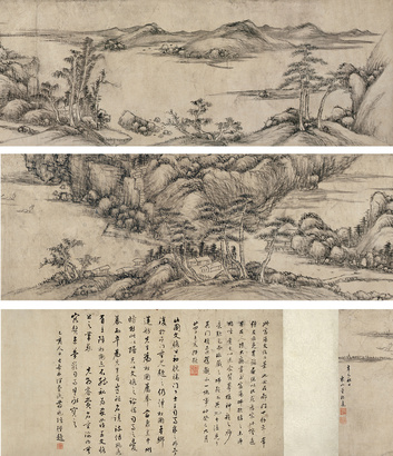 董邦达 辛巳（1761年）作 仿古山水卷 手卷