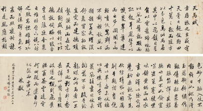 杨汝谐 壬寅（1782年）作 行书天马赋 手卷