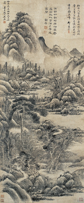 吴历 （款） 癸酉（1693年）作 山水 立轴